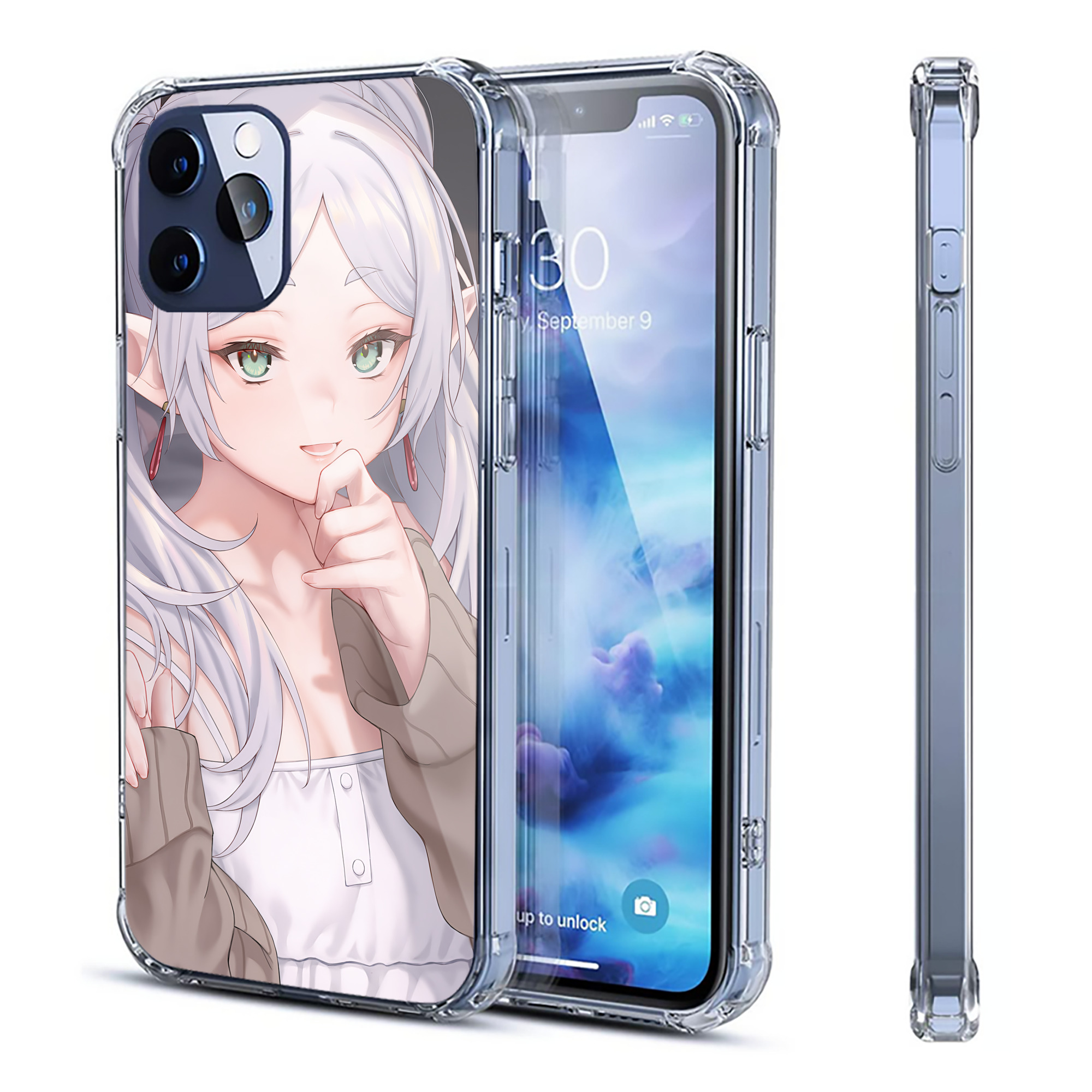 （画像用） 葬送のフリーレン Frieren 【iPhone 12シリーズ対応】透明スマホケース（クリアソフトケース）